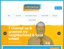 Tablet Screenshot of citizensplanninginstitute.org